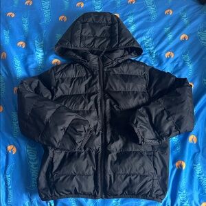 Uniqlo Black Hooded Kids Puffer Jacket